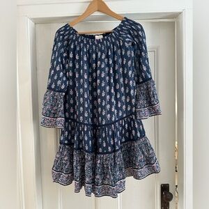 Miss Jayne Paris Boho Mini Dress with Sequin Embellishments.